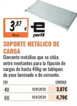Obramat e perfil soporte metalico de carga oferta