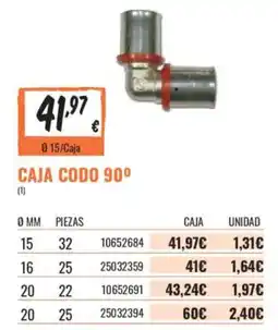Obramat Caja codo 90° oferta
