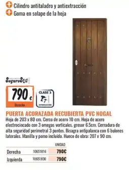 Obramat SegureStil puerta acorazada recubierta pvc nogal oferta