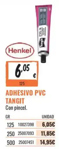 Obramat Henkel adhesivo pvc tangit oferta