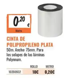 Obramat Polynnum cinta de polipropileno plata oferta