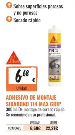 Obramat Sika adhesivo de montaje sikabond 114 max grip oferta