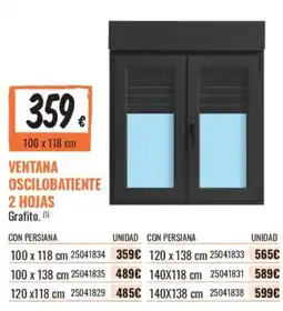 Obramat Ventana oscilobatiente 2 hojas oferta