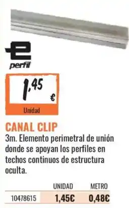 Obramat e perfil canal clip oferta