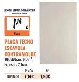 Obramat Hnos. Ruiz Dorantes placa techo escayola contramolde oferta