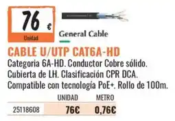 Obramat General Cable cable u/utp cat6a-hd oferta