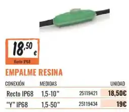 Obramat Empalme resina oferta