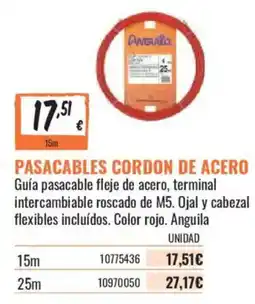 Obramat Averila pasacables cordon de acero oferta