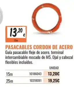 Obramat Pasacables cordon de acero oferta