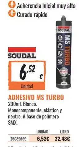 Obramat Soudal adhesivo ms turbo oferta