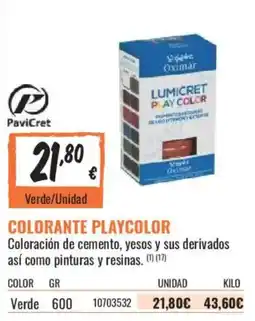 Obramat PaviCret colorante playcolor oferta