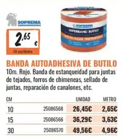 Obramat Soprema banda autoadhesiva de butilo oferta