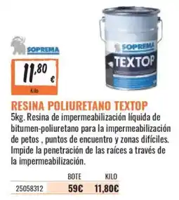 Obramat Soprema resina poliuretano textop oferta