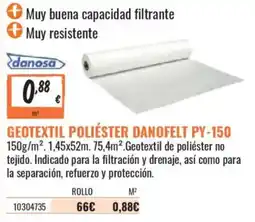 Obramat Danosa geotextil poliester danofelt py-150 oferta
