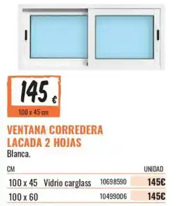 Obramat Ventana corredera lacada 2 hojas oferta