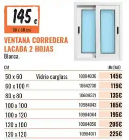 Obramat Ventana corredera lacada 2 hojas oferta