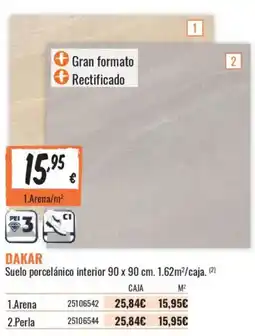 Obramat Dakar suelo porcelánico interior 90 x 90 cm oferta
