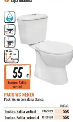 Obramat Pack Wc en porcelana blanca oferta