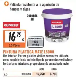 Obramat eurotex pintura plastica mate l5000 oferta