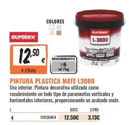 Obramat eurotex pintura plastica mate l3000 oferta