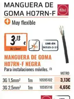 Obramat Rmv manguera de goma ho7rn-f oferta
