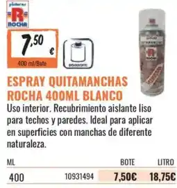 Obramat rocha espray quitamanchas 400ml blanco oferta