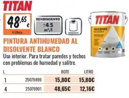 Obramat Titan pintura antihumedad al disolvente blanco oferta
