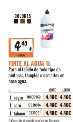 Obramat Tinte al agua 1L oferta