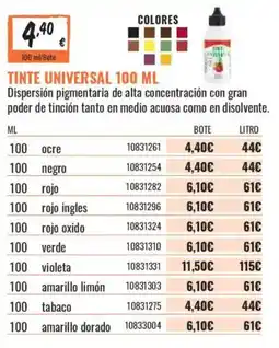 Obramat Tinte universal 100 ml oferta