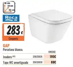 Obramat Roca gap porcelana blanca oferta