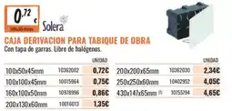 Obramat Solera caja derivacion para tabique de obra oferta