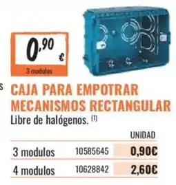 Obramat Caja para empotrar mecanismos rectangular oferta