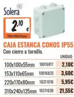 Obramat Solera caja estanca conos ip55 oferta