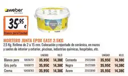 Obramat weber mortero junta epox easy oferta