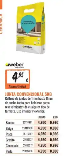 Obramat weber junta convencional oferta