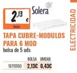 Obramat Solera tapa cubre-modulos para 6 mod oferta