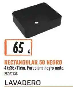 Obramat Lavadero rectangular 50 negro oferta