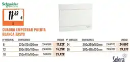 Obramat Schneider Electric cuadro empotrar puerta blanca easy9 oferta