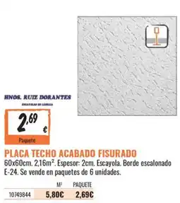 Obramat Hnos. Ruiz Dorantes placa techo acabado fisurado oferta