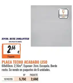Obramat Hnos. Ruiz Dorantes placa techo acabado liso oferta