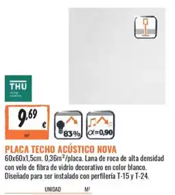 Obramat Thu placa techo acústico nova oferta