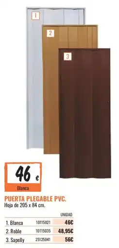 Obramat Puerta plegable pvc oferta