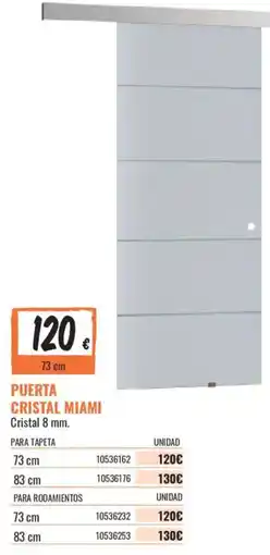 Obramat Puerta cristal miami oferta