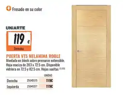 Obramat UniarTE puerta vt5 melamina roble oferta
