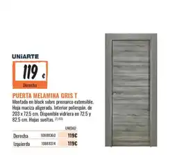 Obramat UniarTE puerta melamina gris t oferta