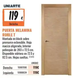 Obramat UniarTE puerta melamina roble t oferta