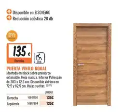 Obramat bm gamas puerta vinilo nogal oferta