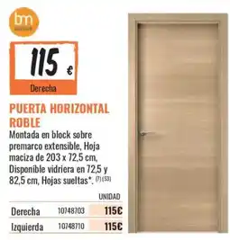 Obramat bm banias puerta horizontal roble oferta