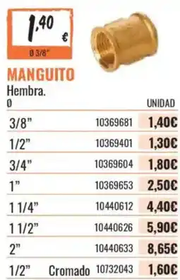 Obramat Manguito Hembra oferta