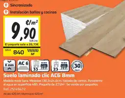 Obramat Suelo laminado clic AC6 8mm oferta